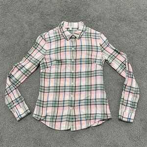 Standard James Perse Soft Plaid Button Down Long Sleeve Shirt Size 1 (S)